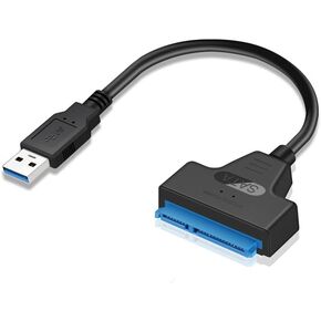 SATA to USB 3.0 Adapter for 2.5/3.5 Inch Hard Drive, USB to SATA Hard Drive Adapter with 12V 2A Power Supply, External HDD SSD Docking Station Cable Converter (02) in Kuwait