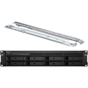 Synology RackStation RS1221RP+ NAS Server with Ryzen 2.2GHz CPU, 32GB Memory, 160TB HDD Storage, 4 x 1GbE LAN Ports, Redundant Power, DSM Operating System Bundle with Rail kit in Kuwait
