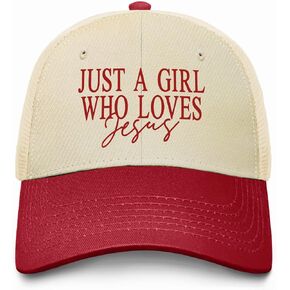 JUSTS A Girls WHO Loves Jesus Hats for Women Aesthetic Washed Distressed in Kuwait