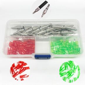 60 pcs Archery Arrow Tips and Pin Nocks, 100 Grain Field Points (20pcs), 40 Pin Nocks, Screw in Bullet Points for 0.244 inch/6.2mm Arrow Shaft in Kuwait