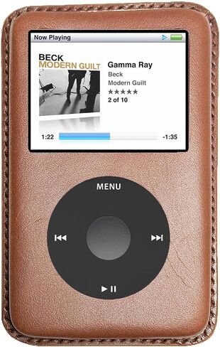 iPod Video 5th Generation Handmade Leather case, a Classic case for Vintage Music Lovers, Device Collectors(Brown, iPod Video 30GB) in Saudi Arabia