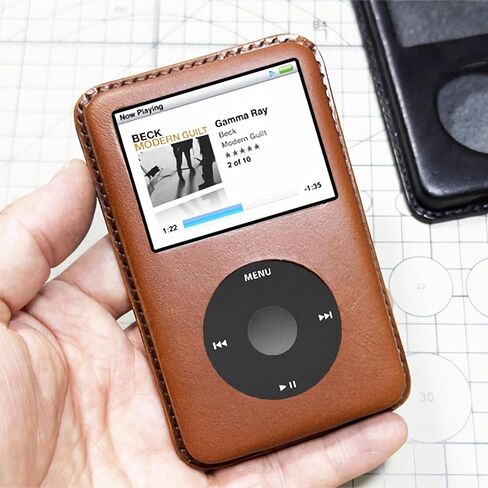 iPod Video 5th Generation Handmade Leather case, a Classic case for Vintage Music Lovers, Device Collectors(Brown, iPod Video 30GB) in Saudi Arabia