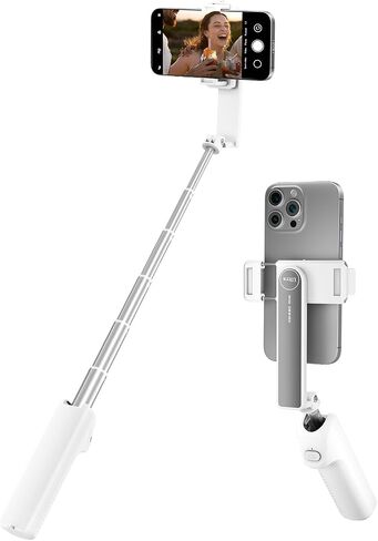 Viozon Aluminum Alloy Wireless Selfie Stick, Lightweight Extendable Pocket-Size Phone Stick with Remote, Compact Travel Selfie Stick Compatible with 4–7" Smartphones for Vlog/Filming in Saudi Arabia