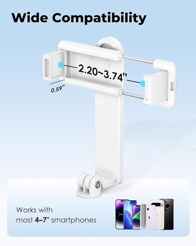 Viozon Aluminum Alloy Wireless Selfie Stick, Lightweight Extendable Pocket-Size Phone Stick with Remote, Compact Travel Selfie Stick Compatible with 4–7" Smartphones for Vlog/Filming in Saudi Arabia