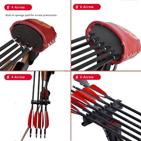 Leather Archery Quiver, Retro Portable Quiver Holder, Quick Removal Adjustable Bow Quiver for Longbow and Recurve Bow in Saudi Arabia