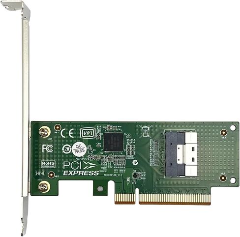 PCIe 4.0 to SlimSAS Adapter Card, (4) X16 Slots and (4) SFF-8654 Ports (2Up/2Down), with Broadcom PEX88096 Switch Chip, Compatible Windows/Linux/VMware/Freebsd/Ubuntu in Saudi Arabia