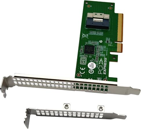 PCIe 4.0 to SlimSAS Adapter Card, (4) X16 Slots and (4) SFF-8654 Ports (2Up/2Down), with Broadcom PEX88096 Switch Chip, Compatible Windows/Linux/VMware/Freebsd/Ubuntu in Saudi Arabia