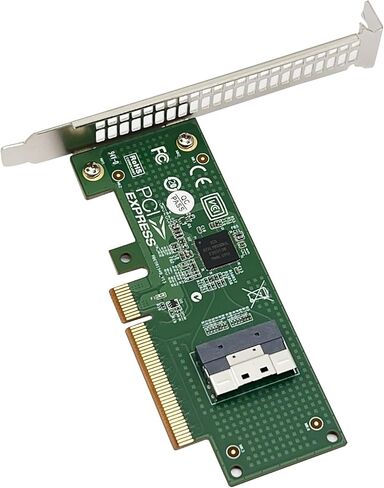 PCIe 4.0 to SlimSAS Adapter Card, (4) X16 Slots and (4) SFF-8654 Ports (2Up/2Down), with Broadcom PEX88096 Switch Chip, Compatible Windows/Linux/VMware/Freebsd/Ubuntu in Saudi Arabia