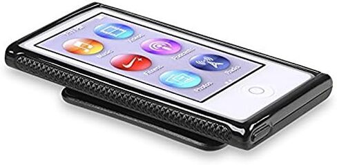 غطاء حماية جلدي من مطاط TPU بمشبك حزام أسود لجهاز Apple iPod Nano الجيل السابع 7G 7 in Kuwait