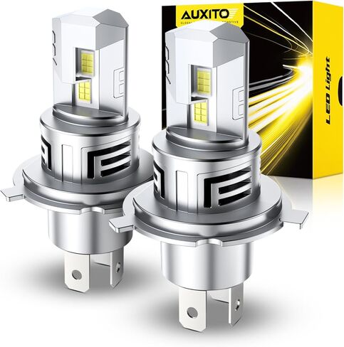 AUXITO 9005/HB3 LED Bulb, 800% Brighter, 3 Min Quick Install, 20 Years Lifespan, No Flicker, 99% Compatibility in Saudi Arabia