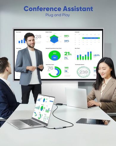 USB C to HDMI Adapter, 4K@60Hz USBC Type C to HDMI Adapter for Monitor Compatible with Thunderbolt 5/4/3 for MacBook Air/Pro, iPhone 17/16/15, iPad Pro/Air, iMac, Pixelbook, Laptop, Galaxy 25 in Kuwait