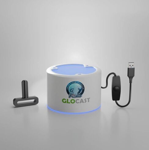 Aramish GloCast Mini - شاحن فوري للأشعة فوق البنفسجية لصيد الأسماك على الجليد ليلاً، طعوم متوهجة، أنابيب الرقص، ضوء LED قوي للأشعة فوق البنفسجية in Kuwait