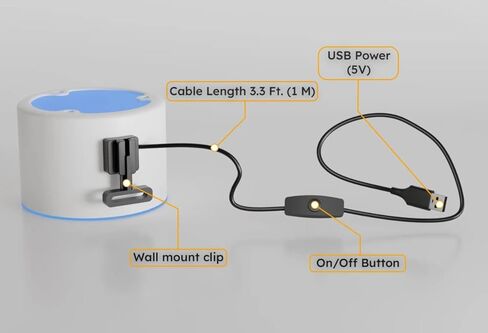 Aramish GloCast Mini - شاحن فوري للأشعة فوق البنفسجية لصيد الأسماك على الجليد ليلاً، طعوم متوهجة، أنابيب الرقص، ضوء LED قوي للأشعة فوق البنفسجية in Kuwait