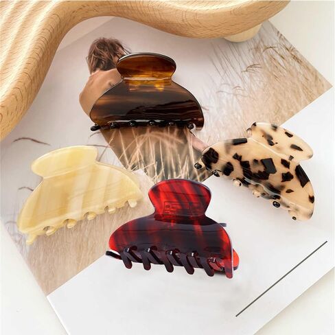 Womens Checkered Hair Clip Large Checkered Claw Clips Black And White Jaw Clip,2pack in Kuwait