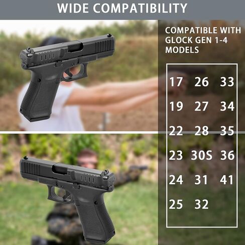 مشبك حزام البندقية، مشبك حافظة نحيف مخفي سهل التركيب لموديلات Glock Gen 1-5 17، 19، 22، 23، 24، 25، 26، 27، 28، 30S، 31، 32، 33، 34، 35، 36 و41 in Kuwait
