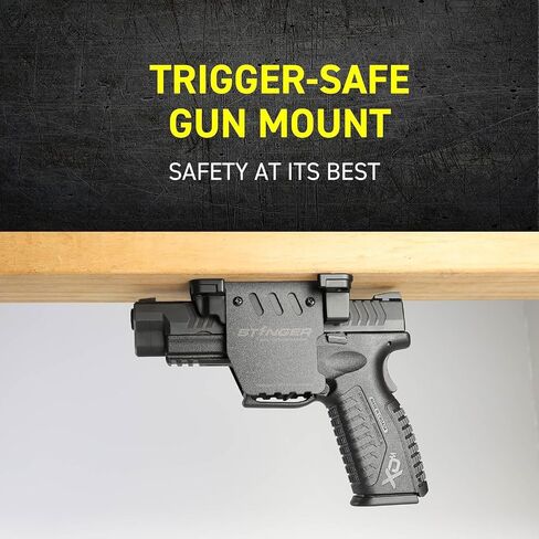 Stinger Trigger Safe Gun Magnet Mount لسلاح ناري المسدس، وحافظات السيارة للمسدسات، ومغناطيس البندقية، وحامل مسدس السيارة، وحافظة مسدس السيارة، وحامل المسدس المغناطيسي، بانتظار براءة اختراع الولايات المتحدة الأمريكية in Saudi Arabia