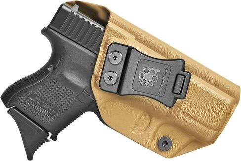 Glock26/27/33 الحافظة IWB KYDEX الحافظة تناسب: Glock 26 27 (Gen 1-5) & Glock 33 (Gen 3 4) مسدس - داخل حزام الخصر المخفي - Adj. غير قادر على الاحتفاظ بـ "النقرة الإيجابية" - لا تآكل/ارتعاش - صناعة أمريكية in Kuwait