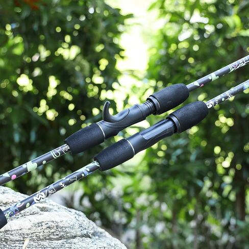 Sougayilang Fishing Rod, 2-Piece Graphite Composite Blank/Fiber Glass Spinning & Casting Rod with EVA Grip, Smooth Transition Fishing Pole in Saudi Arabia