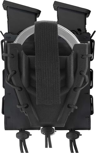 Magazine Handcuff Combo Holster Mag & Cuff Pouch Fits Glock, 9mm Magazine and Chain Handcuffs Right and Left Hand Black in Saudi Arabia