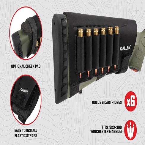 Allen Company Mesa Neoprene Buttstock Shell Holder, Black in Saudi Arabia