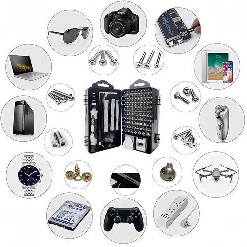 115-Piece Precision Screwdriver Set for Phone, Computer, Watch, Console, Eyeglass & Electronics Repair - Compact Professional & DIY Tool Kit in Saudi Arabia