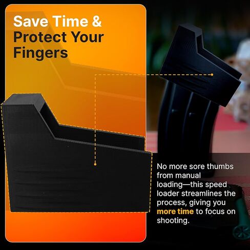 محمل سرعة البندقية SplashNColor ذو 12 مقياسًا لـ Armscor RIA VRPA40 VR80 VR60 - حافظة أصابع عالية القوة، تناسب 5، 9، 19 مجلة مستديرة - محمل مجلة البندقية، محمل سرعة المجلة - ألوان متعددة in Kuwait