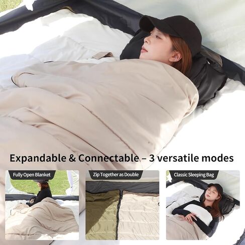 Sleeping Bag for Adults – 4 Season Camping Sleeping Bag Lightweight for Backpacking & Hiking, Waterproof Shell, Warm & Roomy, Machine Washable,Backpacking Camping Sleeping in Kuwait
