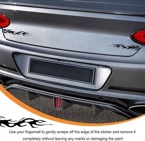 4 PCS Car Flame Reflecty Sticker ، Racing Sports Sports Stripe Macal ، ملصقات أمان للاصطدام الذاتي للاصطدام للاصطدام. in Saudi Arabia