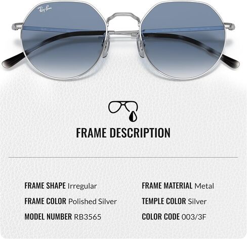 نظارات شمسية Ray-Ban RB3565 JACK مربعة الشكل للرجال والنساء مع مجموعة نظارات RAYBAN الرسمية in Saudi Arabia