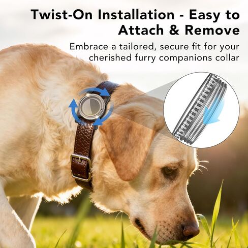 for Airtag Dog Collar Holder Waterproof, Easy Rotate Installation with DIY Paper, Airtag Holder for Dog & Cat Pet Collar with Protective Metal Tube, Fits 0.8-1.06" Strap Widths, 1 Pack (Black) in Saudi Arabia