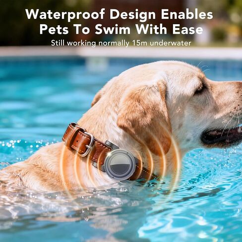 for Airtag Dog Collar Holder Waterproof, Easy Rotate Installation with DIY Paper, Airtag Holder for Dog & Cat Pet Collar with Protective Metal Tube, Fits 0.8-1.06" Strap Widths, 1 Pack (Black) in Saudi Arabia