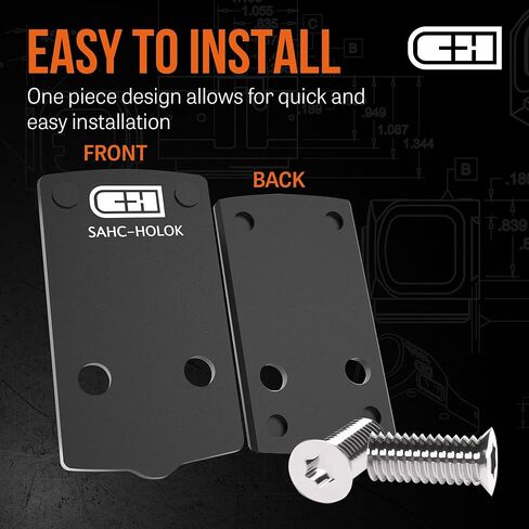 لوحة تركيب النقطة الحمراء الدقيقة C+H لـ Springfield Armory Hellcat وHolosun 407K/507K | صنع في الولايات المتحدة الأمريكية in Kuwait