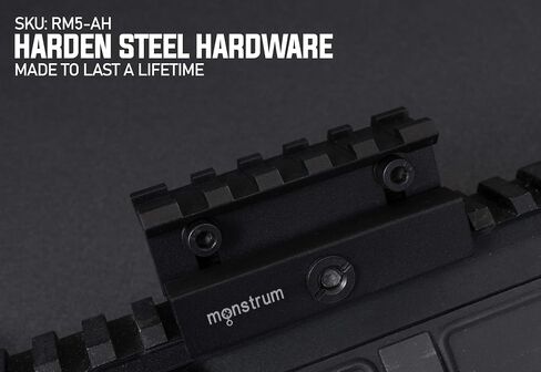 Monstrum Lockdown Series Adjustable Height Picatinny Riser Mount with Quick Release | 2.5 inch in Saudi Arabia
