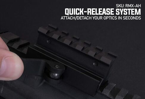 Monstrum Lockdown Series Adjustable Height Picatinny Riser Mount with Quick Release | 2.5 inch in Saudi Arabia