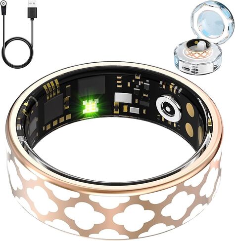 Smart Ring for Women Men, Fitness Tracker Ring with Heart Rate, Blood Oxygen, Blood Pressure, Sleep Tracker, Step Tracker (13#) in Kuwait