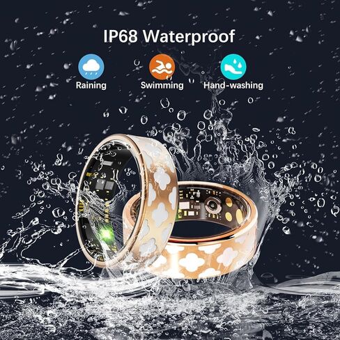 Smart Ring for Women Men, Fitness Tracker Ring with Heart Rate, Blood Oxygen, Blood Pressure, Sleep Tracker, Step Tracker (13#) in Kuwait