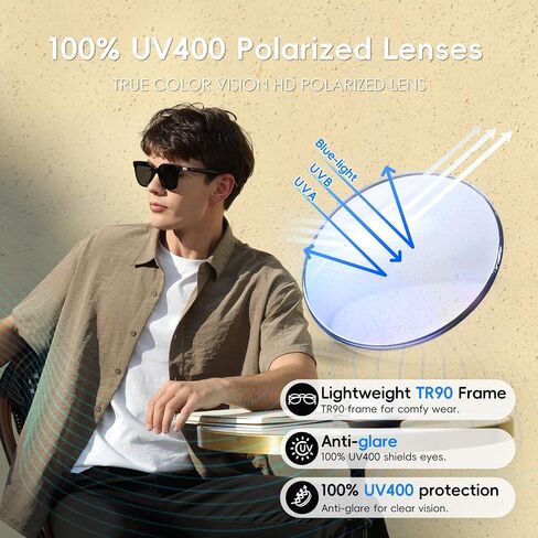 GetD AI Glasses for Men & Women, Smart Glasses Powered by ChatGPT with 145-Language Translation, Blue Light Filtering, Polarized & Photochromic Lenses, 11H Music Play for Travel and Daily Use 2026 NEW in Saudi Arabia