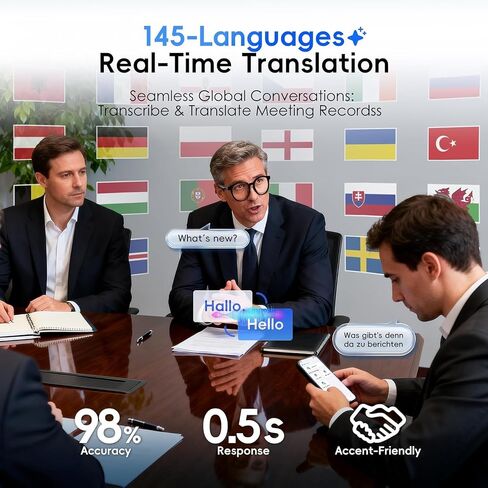 GetD AI Glasses for Men & Women, Smart Glasses Powered by ChatGPT with 145-Language Translation, Blue Light Filtering, Polarized & Photochromic Lenses, 11H Music Play for Travel and Daily Use 2026 NEW in Saudi Arabia