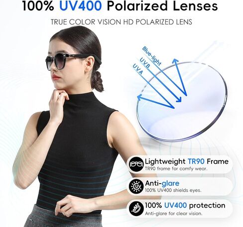 GetD AI Glasses for Men & Women, Smart Glasses Powered by ChatGPT with 145-Language Translation, Blue Light Filtering, Polarized & Photochromic Lenses, 11H Music Play for Travel and Daily Use 2026 NEW in Saudi Arabia