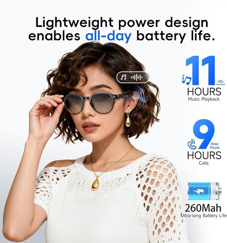GetD AI Glasses for Men & Women, Smart Glasses Powered by ChatGPT with 145-Language Translation, Blue Light Filtering, Polarized & Photochromic Lenses, 11H Music Play for Travel and Daily Use 2026 NEW in Saudi Arabia