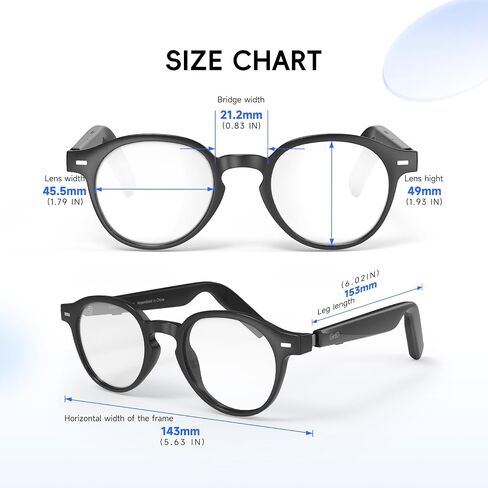 GetD AI Glasses for Men & Women, Smart Glasses Powered by ChatGPT with 145-Language Translation, Blue Light Filtering, Polarized & Photochromic Lenses, 11H Music Play for Travel and Daily Use 2026 NEW in Saudi Arabia