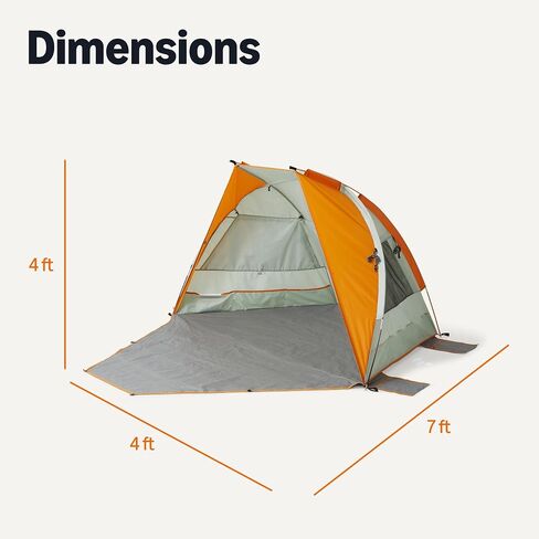 Amazon Basics Camping Sun Shelters, Gray and Orange, 7 x 4 x 4 feet (LxWxH) in Saudi Arabia