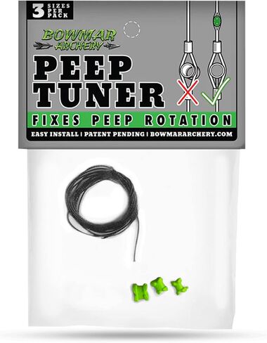 Bowman Archery Peep Tuner, Fix Peep Rotation with Ease, Effective and Easy to Install, 2 Sizes Included in Saudi Arabia