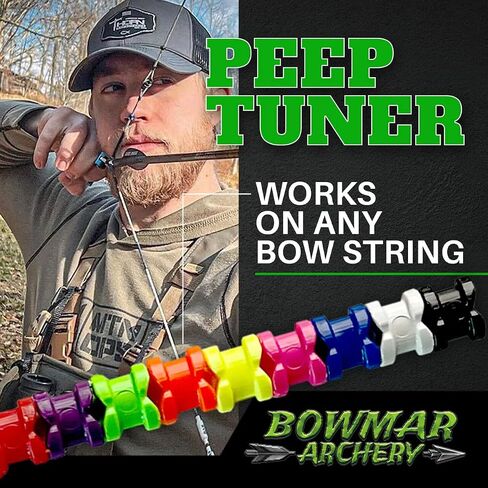 Bowman Archery Peep Tuner, Fix Peep Rotation with Ease, Effective and Easy to Install, 2 Sizes Included in Saudi Arabia