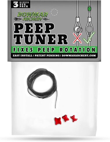 Bowman Archery Peep Tuner, Fix Peep Rotation with Ease, Effective and Easy to Install, 2 Sizes Included in Saudi Arabia