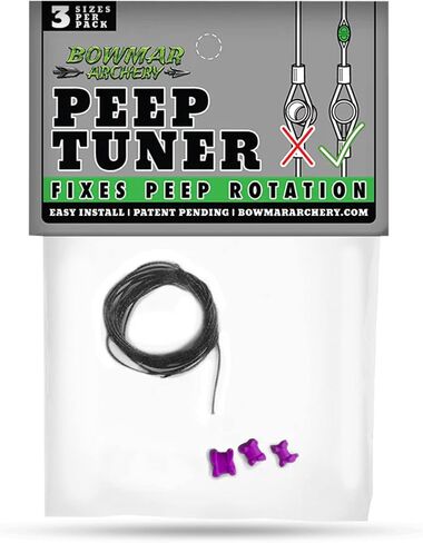 Bowman Archery Peep Tuner, Fix Peep Rotation with Ease, Effective and Easy to Install, 2 Sizes Included in Saudi Arabia