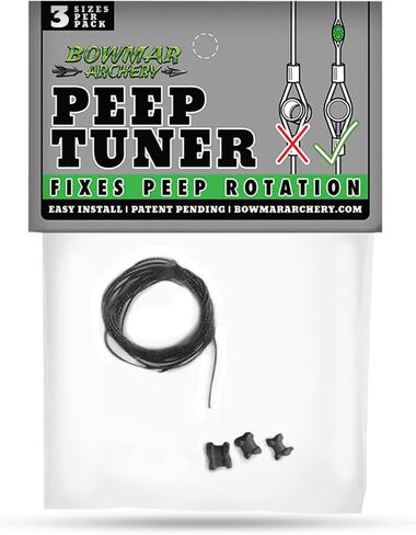 Bowman Archery Peep Tuner, Fix Peep Rotation with Ease, Effective and Easy to Install, 2 Sizes Included in Saudi Arabia