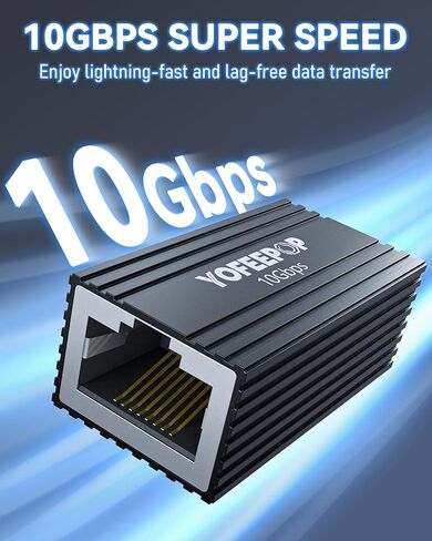 وصلة إيثرنت RJ45، موسع كابل شبكة 10 جيجابت في الثانية لـ Cat8/7/6/5، أنثى إلى أنثى، هيكل من سبائك الألومنيوم، نطاق 328 قدم، عبوتان (أسود) in Kuwait