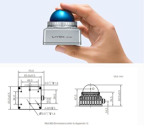 Livox Mid 360 3D LiDAR Sensor Lase Radar for Robot UAV Navigation Mapping (with Connector) in Saudi Arabia