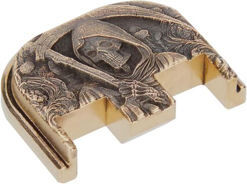NDZ Performance 3D منقوش منزلق غطاء خلفي لـ Glock Gen 1-5 - نحاس صلب - يناسب 17 19 19X 20 21 22 23 26 27 30 43 43X 45 47 48 - اختر التصميم in Kuwait